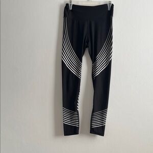 Black and White Striped Leggings